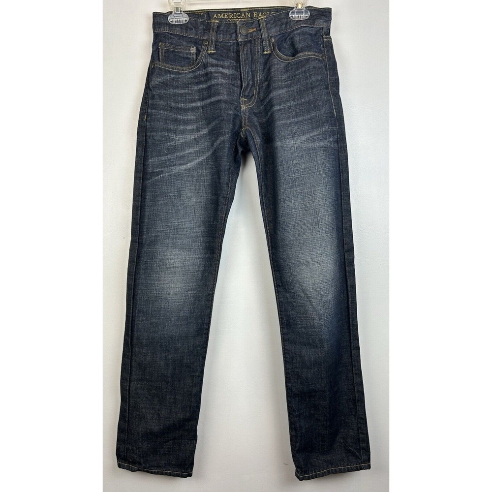 American Eagle Jeans Mens 28x32 Blue Slim Straight Denim Actual 30x31